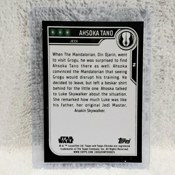 5/$20 Mint 2023.Topps Chrome Ashoka Tano Star Wars Card 96!! - Picture 2 of 2